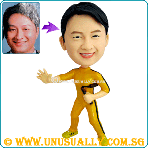 Custom 3D Lee Xiao Long In Yellow Kongfu Attire Figurine